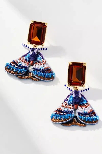 Mignonne Gavigan Purple Moth Earrings In Multi