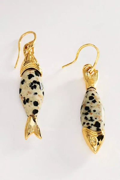 Mignonne Gavigan Riba Fish Earrings In Gold