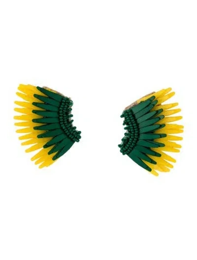 Pre-owned Mignonne Gavigan Sequin & Bead Masters Mini Madeline Earrings In Multi