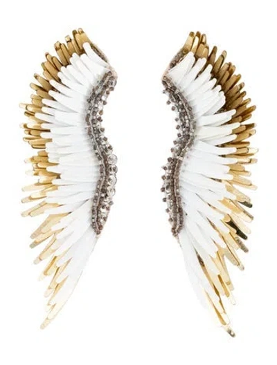 Pre-owned Mignonne Gavigan Sequins & Bead Madeline Drop Earrings In Gold/metallic/neutrals