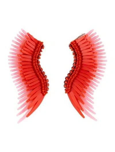 Pre-owned Mignonne Gavigan Sequins, Leather, Bead & Crystal Midi Madeline Drop Earrings In Multicolor