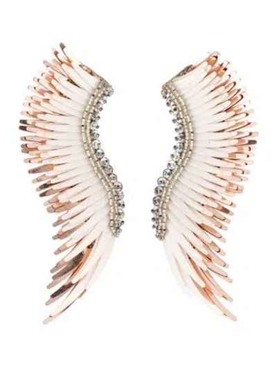 Pre-owned Mignonne Gavigan Sequins, Leather, Bead & Crystal Midi Madeline Drop Earrings In Multicolor