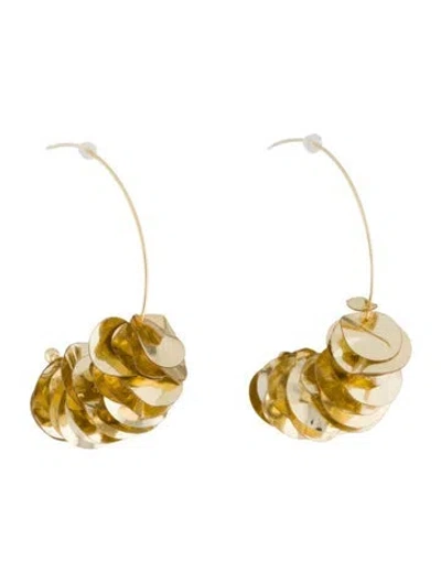 Pre-owned Mignonne Gavigan Sequins "mini Lolita" Hoop Earrings In Multi