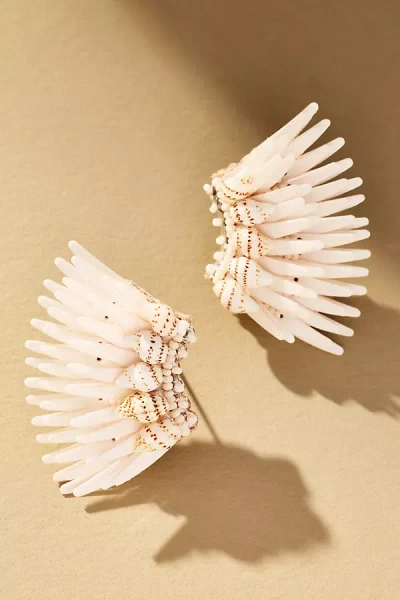 Mignonne Gavigan Shell Mini Madeline Post Earrings In Neutral