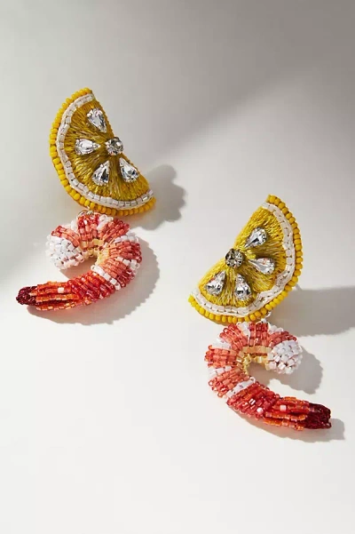 Mignonne Gavigan Shrimp Cocktail Drop Earrings In Gold