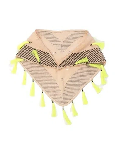 Pre-owned Mignonne Gavigan Striped Scarf In Neutrals