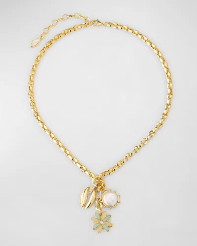 Mignonne Gavigan Tarik Charm Necklace In White Gold