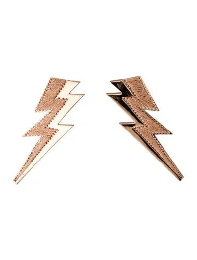 Pre-owned Mignonne Gavigan Thread Lightning Bolt Drop Earrings In Multicolor