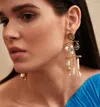 Mignonne Gavigan Vida Lux Charm Earring In Gold/white In Multi