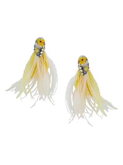Mignonne Gavigan Women's Amarillo Bird Sequin & Feather Drop Earrings In Multi