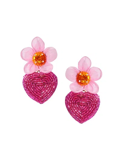 Mignonne Gavigan Women's Aphrodite Beaded Heart Drop Earrings In Pattern