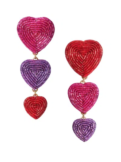Mignonne Gavigan Women's Aphrodite Luxe Beaded Heart Drop Earrings In Multi