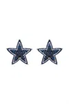Mignonne Gavigan Women's Beaded Star Stud Earrings In Navy Blue In Blue