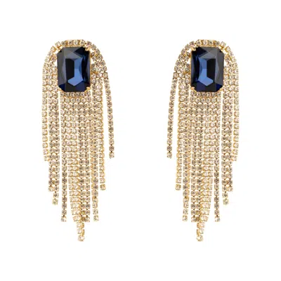 Mignonne Gavigan Women's Blue / Silver Irving Crystal Earrings In Multi