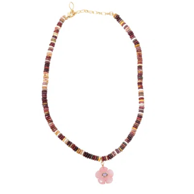 Mignonne Gavigan Women's Brown / Pink / Purple Nadia Necklace In Multi