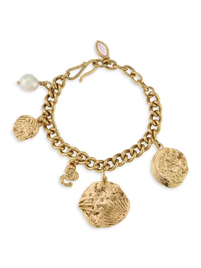 Mignonne Gavigan Women's Carmen 14k-gold-plated & Cultured Freshwater Pearl Charm Bracelet