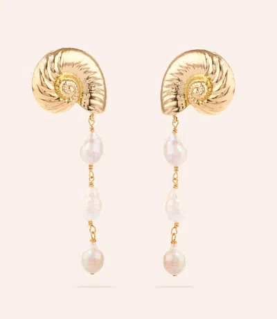 Mignonne Gavigan Women's Concha Shell Drop Earring In Gold