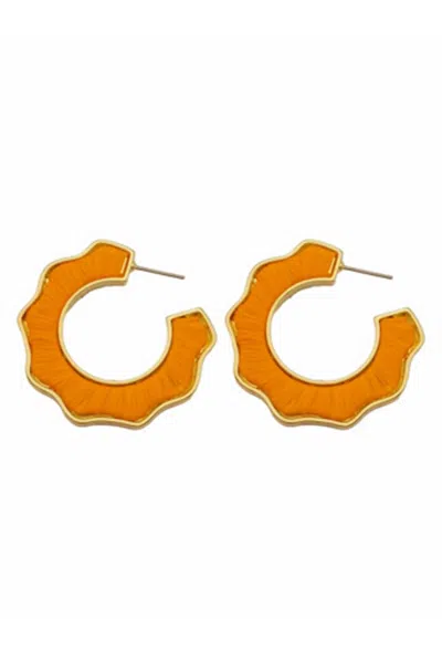 Mignonne Gavigan Women's Darby Hoop Earrings In Orange Dip