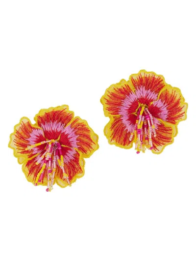 Mignonne Gavigan Women's Esperanza Embellished Silk Stud Earrings In Multi