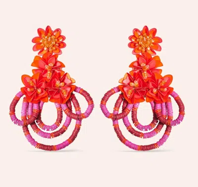Mignonne Gavigan Women's Flor Luxe Earrings In Pink Multi In Burgundy