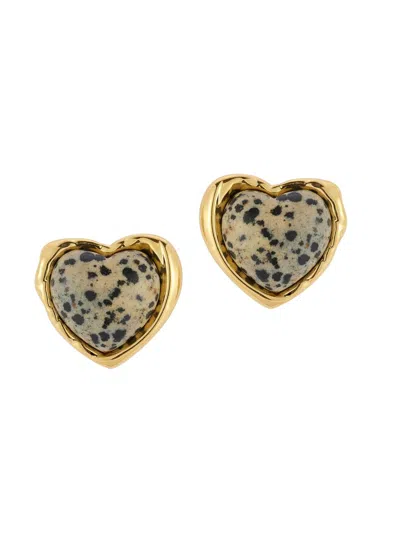 Mignonne Gavigan Women's Gabriela 14k-gold-plated & Dalmatian Jasper Stud Earrings