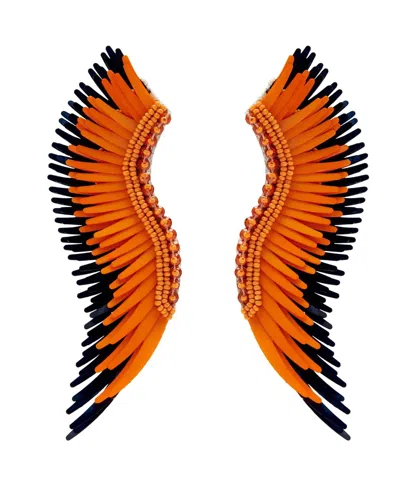 Mignonne Gavigan Women's Gameday Madeline Earrings In Orange/navy In Pattern