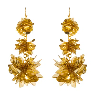 Mignonne Gavigan Women's Gold Carmine Triple Drop Earrings