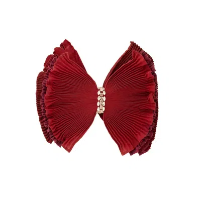 Mignonne Gavigan Women's Houston Bow Hair Clip In Red Multi