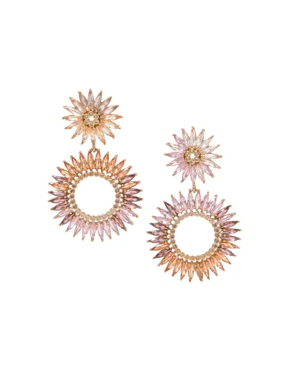 Mignonne Gavigan Women's Madeleine 14k-gold-plated & Cubic Zirconia Drop Earrings In Pink Multi
