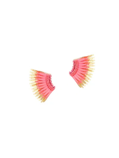 Mignonne Gavigan Women's Madeline 14k-gold-plated & Mixed-media Mini Wing Earrings In Coral Combo