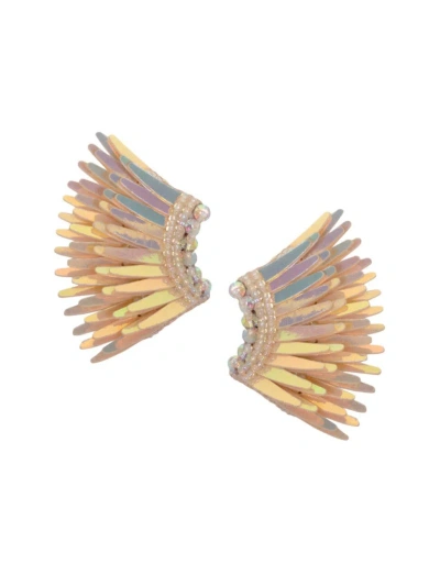 Mignonne Gavigan Women's Madeline 14k-gold-plated & Mixed-media Mini Wing Earrings In Sunset