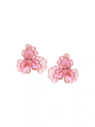 Mignonne Gavigan Women's Mixed-media Poppy Stud Earrings In Pink