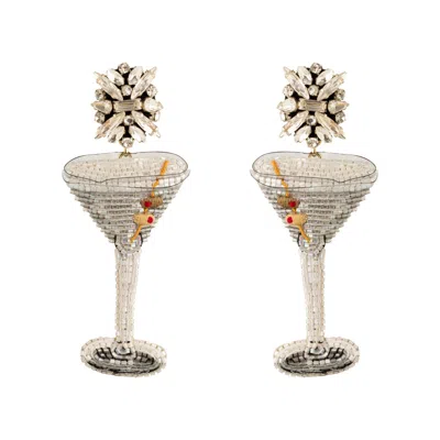 Mignonne Gavigan Women's Neutrals / Silver Bemelmans Martini Earrings