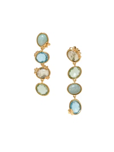 Mignonne Gavigan Women's Rabia 14k-gold-plated & Multi-stone Drop Earrings In Light Blue