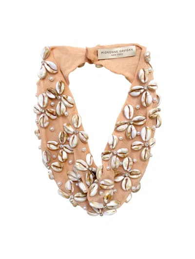 Mignonne Gavigan Women's Ryah Silk & Mixed-media Scarf Necklace In Gold