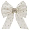 Mignonne Gavigan Women's White Mrs. Grace Crystal Bow Hairclip In White