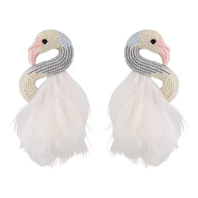Mignonne Gavigan Women's White Swan Earrings