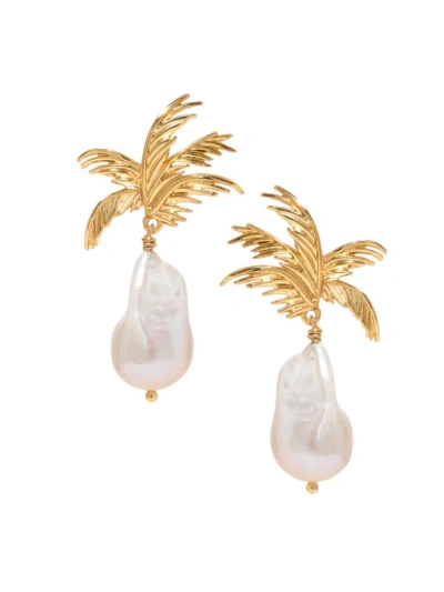 Mignonne Gavigan Women's Yasmine 14k-gold-plated & Freshwater Pearl Drop Earrings In Yellow Gold