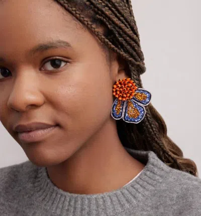 Mignonne Gavigan Wooster Studs In Orange/blue In Multi
