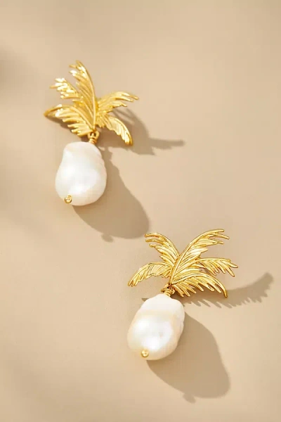 Mignonne Gavigan Yasmine Pearl Drop Earrings In Gold