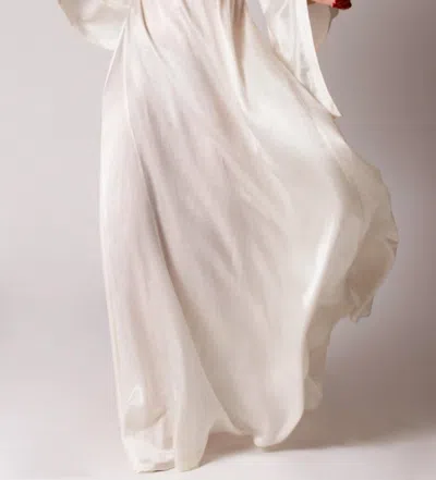 Miguelina Amora Silk Voile Maxi Dress In Ivory In Multi