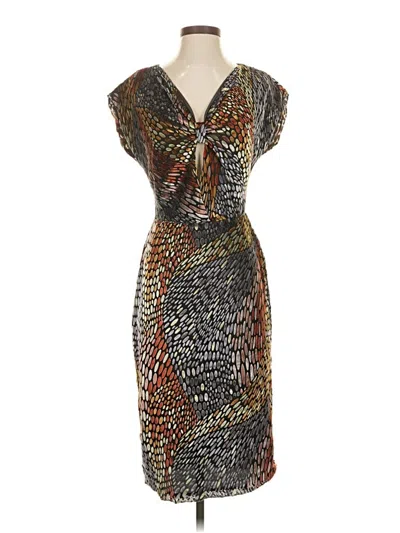 Pre-owned Miguelina Cocktail Dress In Brown