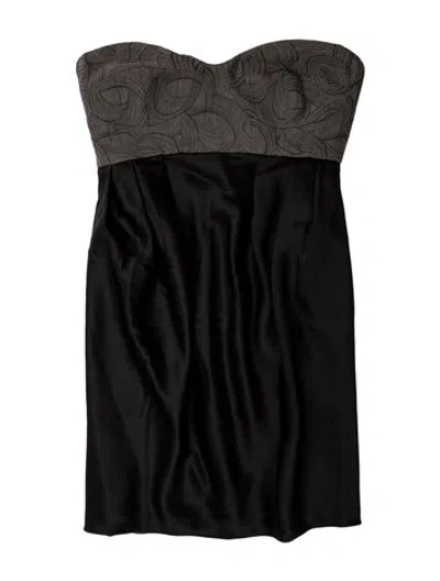 Pre-owned Miguelina Colorblock Pattern Mini Dress In Blue