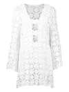 Miguelina Doily Lace Coverup Dress In White