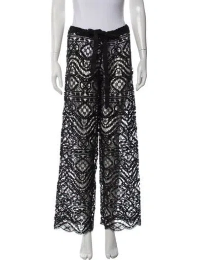 Pre-owned Miguelina Lace Pattern Cover-up In Black