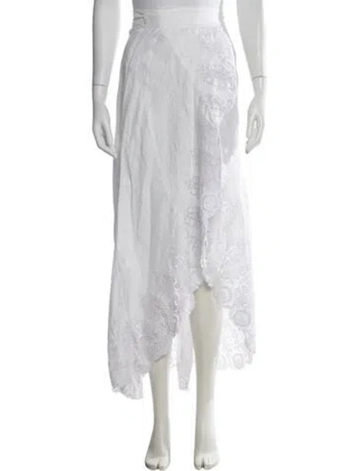 Pre-owned Miguelina Linen Long Skirt W/ Tags In Neutrals