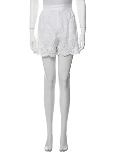 Pre-owned Miguelina Linen Mini Shorts In White