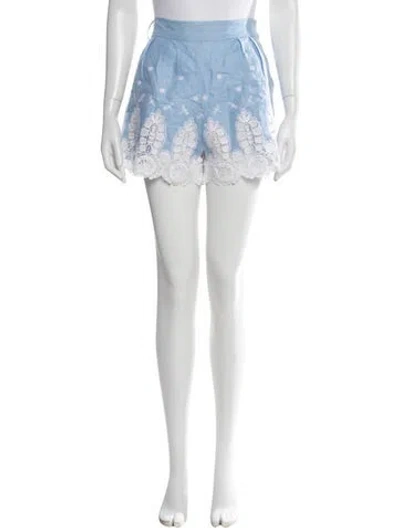 Pre-owned Miguelina Linen Mini Shorts In White