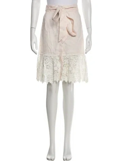 Pre-owned Miguelina Linen Mini Skirt In Neutrals