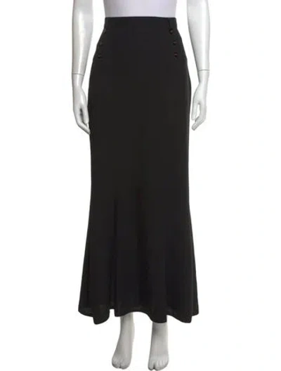Pre-owned Miguelina Long Skirt In Black